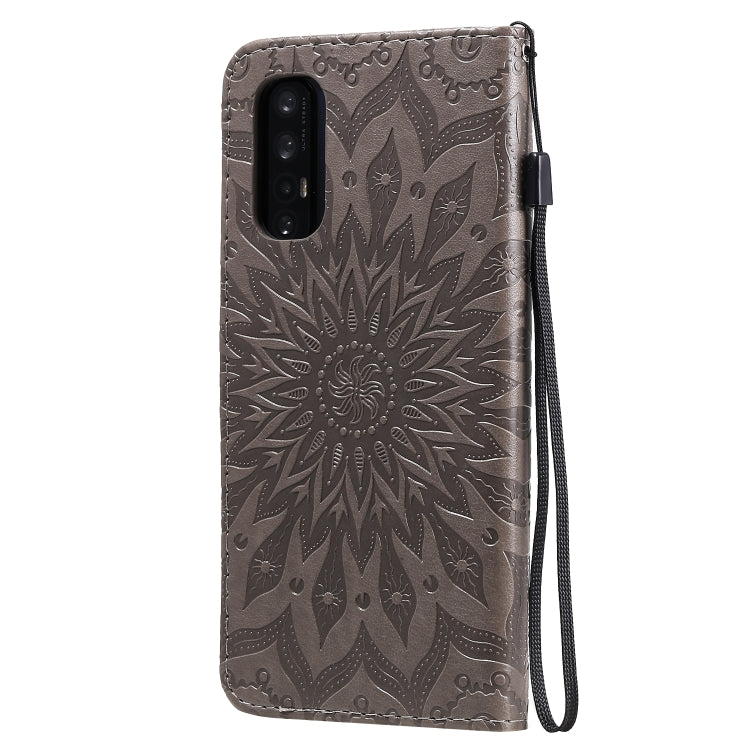 For OPPO Reno4 Pro 5G Sun Embossing Pattern Horizontal Flip Leather Case with Card Slot & Holder & Wallet & Lanyard