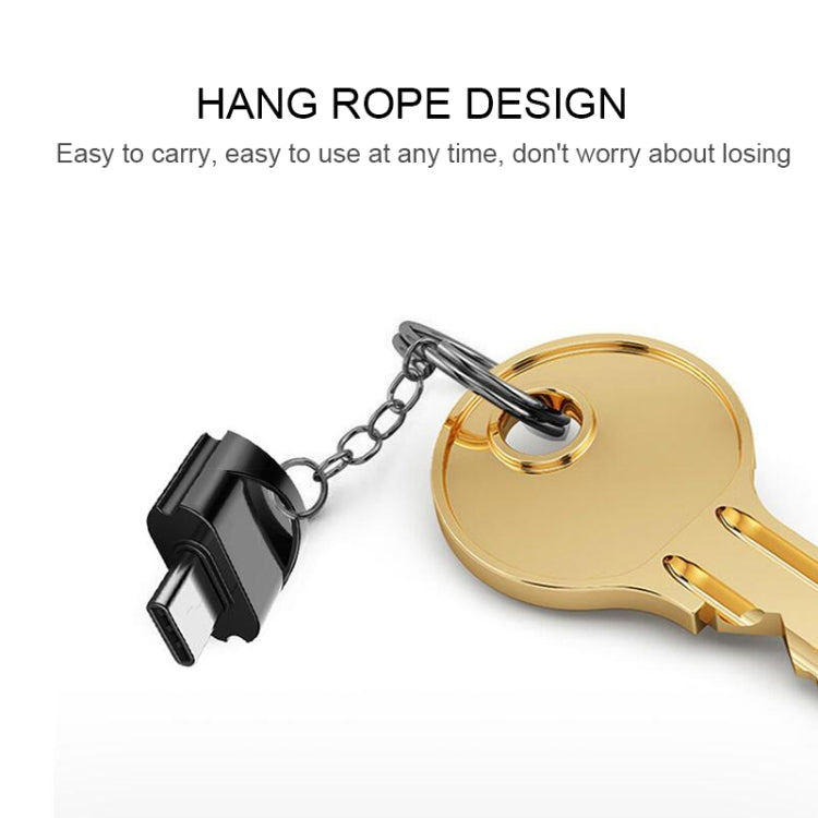 XQ-ZH007 Type-C / USB-C to TF OTG Aluminum Alloy Card Reader