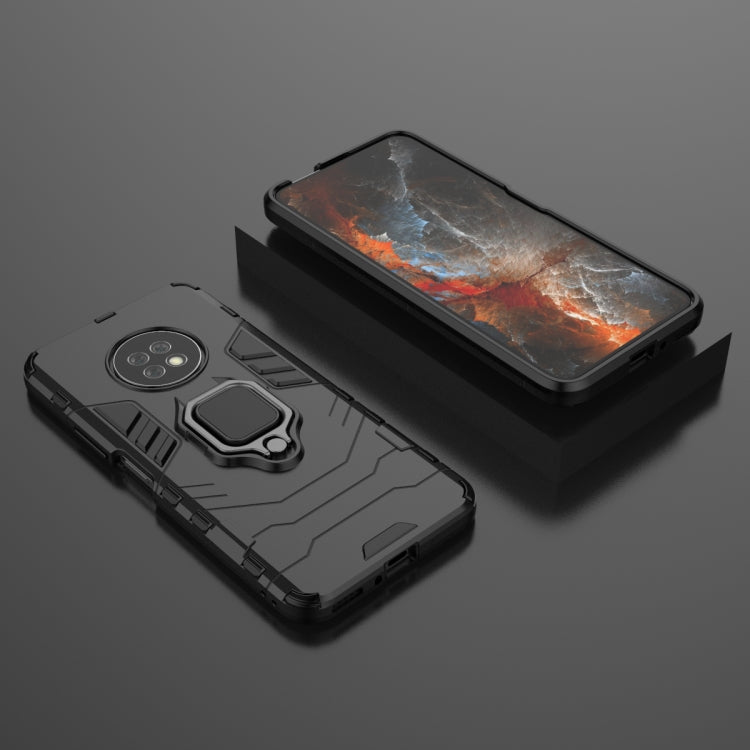 For Huawei Enjoy 20 Plus Shockproof PC + TPU Protective Case with Magnetic Ring Holder