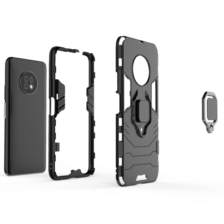 For Huawei Enjoy 20 Plus Shockproof PC + TPU Protective Case with Magnetic Ring Holder