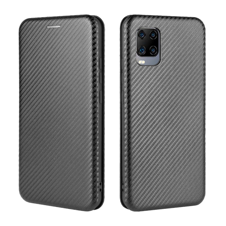 For ZTE Axon 11 5G Carbon Fiber Texture Horizontal Flip TPU + PC + PU Leather Case with Card Slot