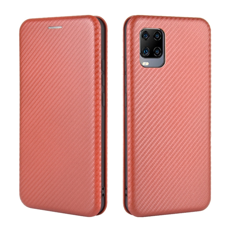 For ZTE Axon 11 5G Carbon Fiber Texture Horizontal Flip TPU + PC + PU Leather Case with Card Slot