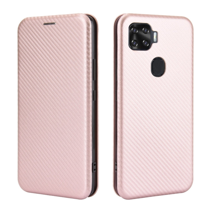 For ZTE A1 ZTG01 5G Carbon Fiber Texture Horizontal Flip TPU + PC + PU Leather Case with Card Slot