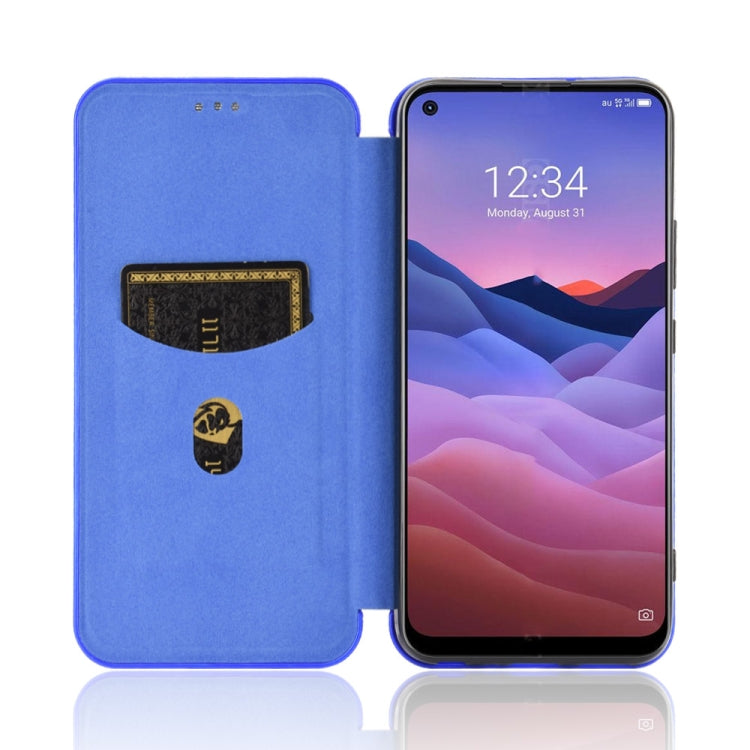 For ZTE A1 ZTG01 5G Carbon Fiber Texture Horizontal Flip TPU + PC + PU Leather Case with Card Slot