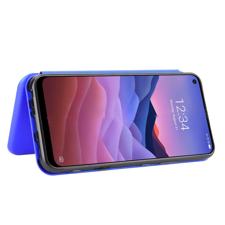 For ZTE A1 ZTG01 5G Carbon Fiber Texture Horizontal Flip TPU + PC + PU Leather Case with Card Slot