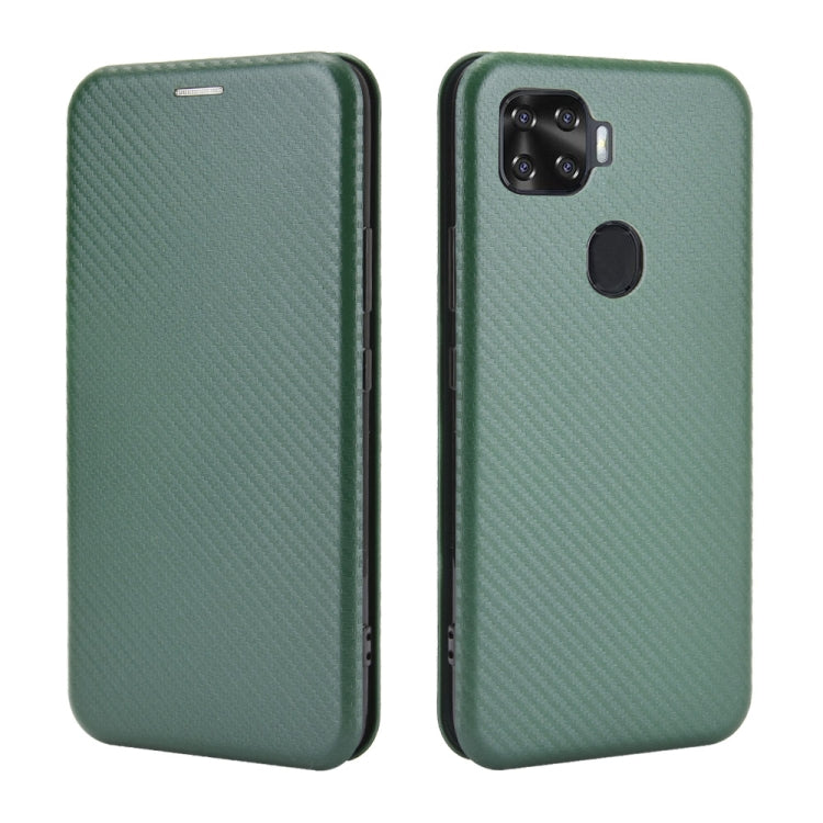 For ZTE A1 ZTG01 5G Carbon Fiber Texture Horizontal Flip TPU + PC + PU Leather Case with Card Slot