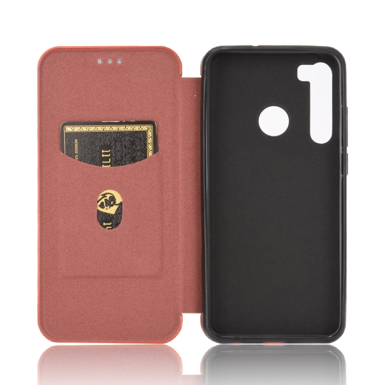 For HTC Desire 20 Pro Carbon Fiber Texture Horizontal Flip TPU + PC + PU Leather Case with Card Slot