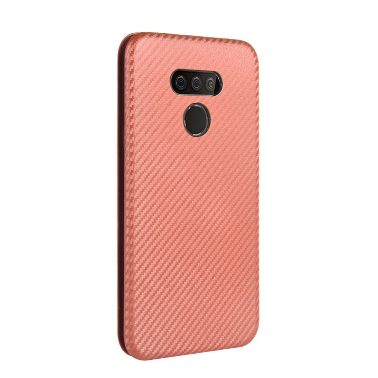 For LG Harmony 4 Carbon Fiber Texture Horizontal Flip TPU + PC + PU Leather Case with Card Slot