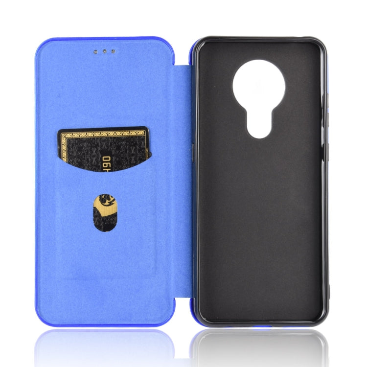 For Nokia 5.3 Carbon Fiber Texture Horizontal Flip TPU + PC + PU Leather Case with Card Slot