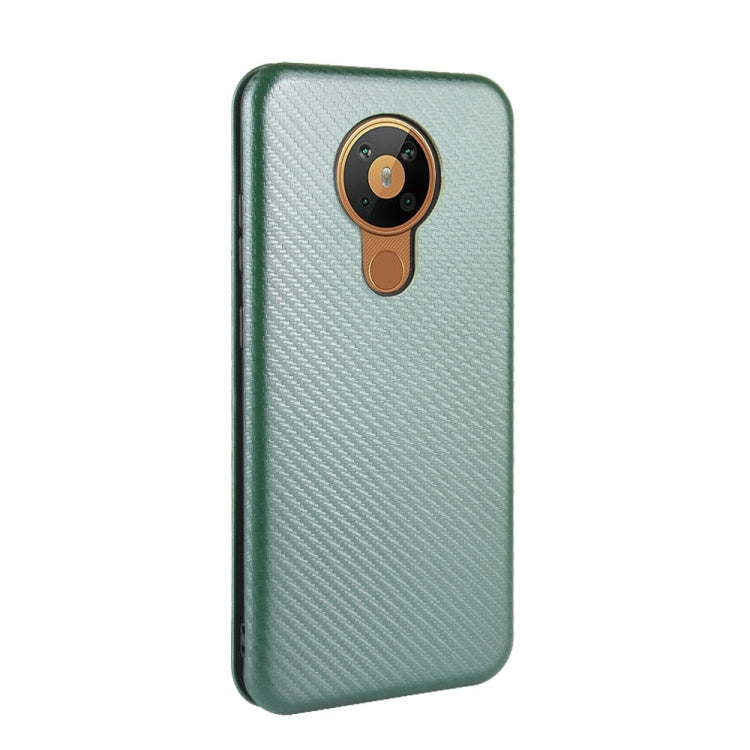 For Nokia 5.3 Carbon Fiber Texture Horizontal Flip TPU + PC + PU Leather Case with Card Slot