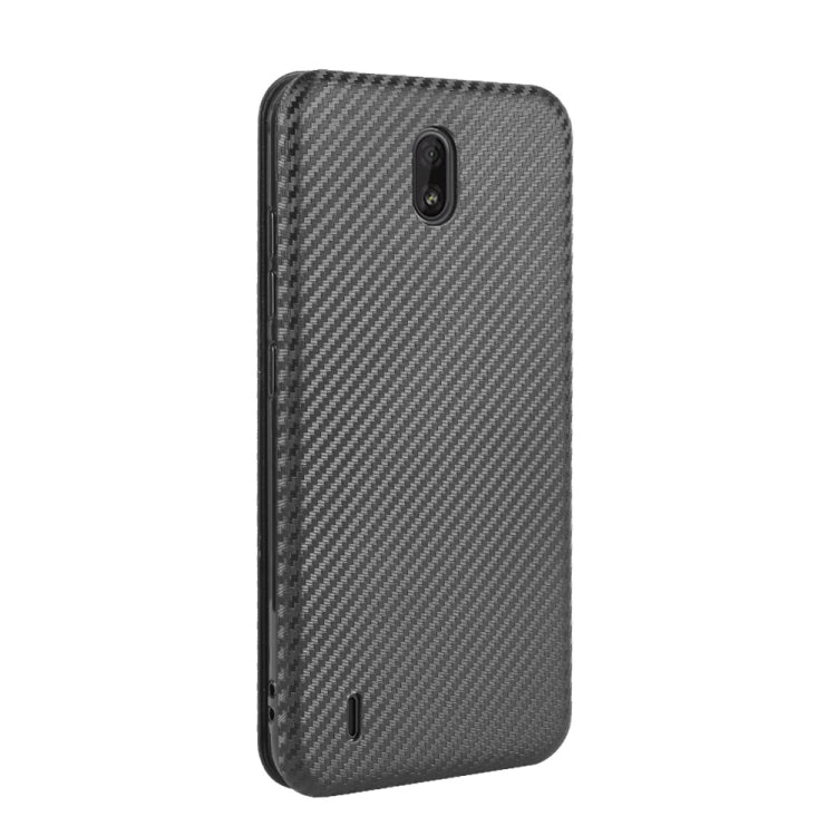 For Nokia C1 Carbon Fiber Texture Horizontal Flip TPU + PC + PU Leather Case with Card Slot