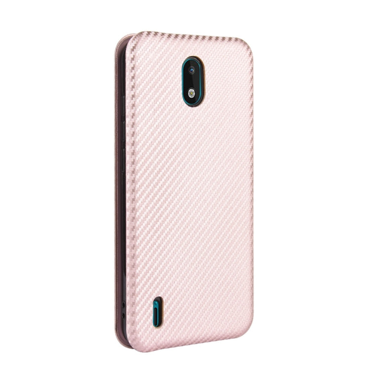 For Nokia 1.3 Carbon Fiber Texture Horizontal Flip TPU + PC + PU Leather Case with Card Slot