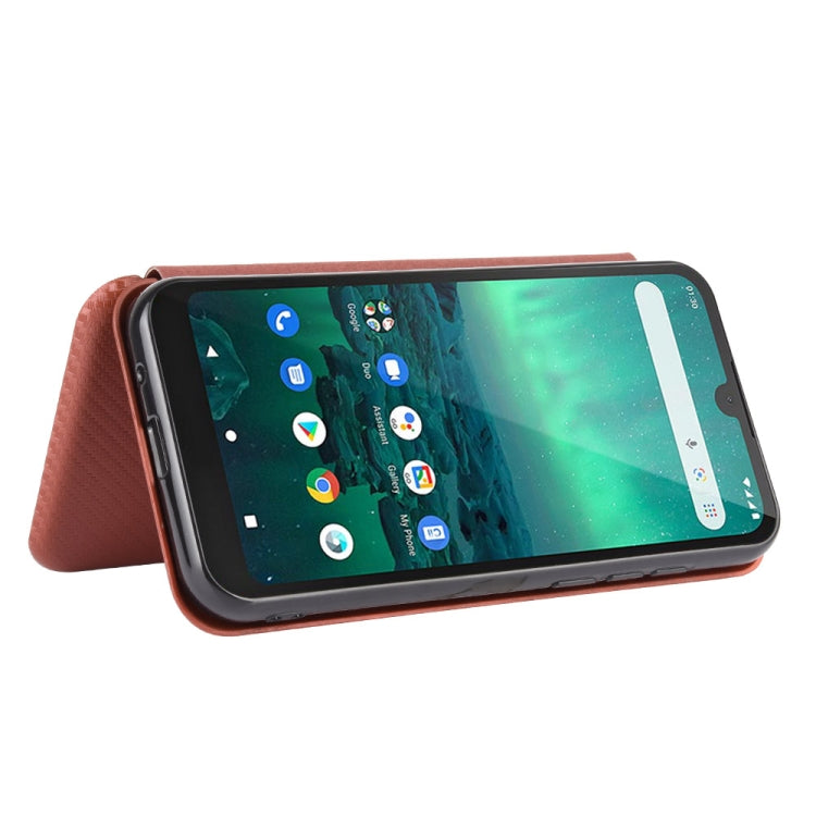 For Nokia 1.3 Carbon Fiber Texture Horizontal Flip TPU + PC + PU Leather Case with Card Slot
