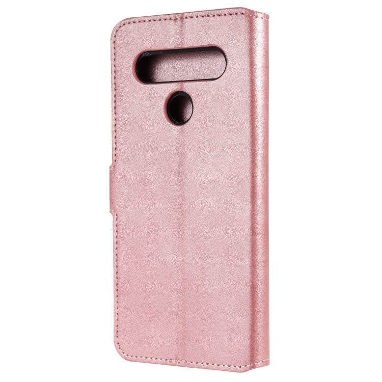 For LG K61 Classic Calf Texture PU + TPU Horizontal Flip Leather Case, with Holder & Card Slots & Wallet