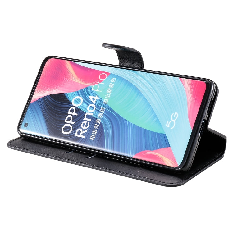 For OPPO Reno4 Pro 5G Classic Calf Texture PU + TPU Horizontal Flip Leather Case, with Holder & Card Slots & Wallet