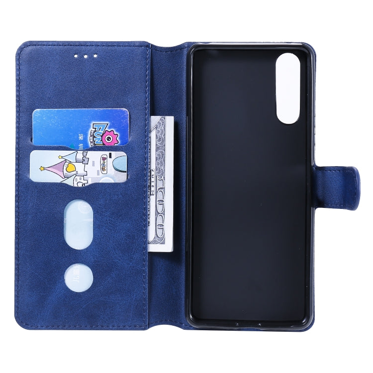 For Sony Xperia 10 II Classic Calf Texture PU + TPU Horizontal Flip Leather Case, with Holder & Card Slots & Wallet
