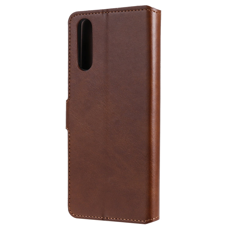 For Sony Xperia 10 II Classic Calf Texture PU + TPU Horizontal Flip Leather Case, with Holder & Card Slots & Wallet