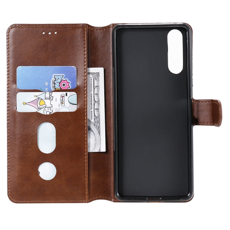 For Sony Xperia 10 II Classic Calf Texture PU + TPU Horizontal Flip Leather Case, with Holder & Card Slots & Wallet