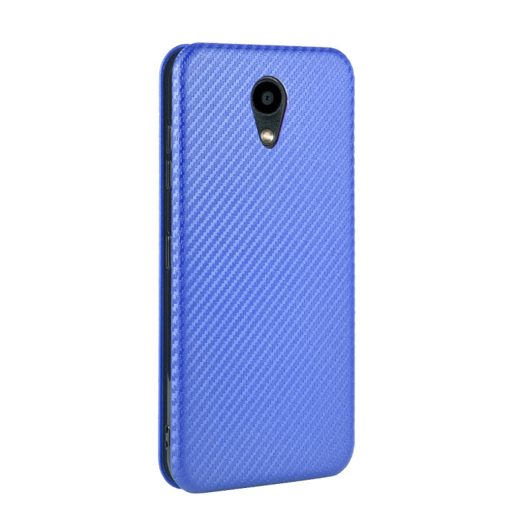 For Kyocera DIGNO BX Carbon Fiber Texture Horizontal Flip TPU + PC + PU Leather Case with Card Slot