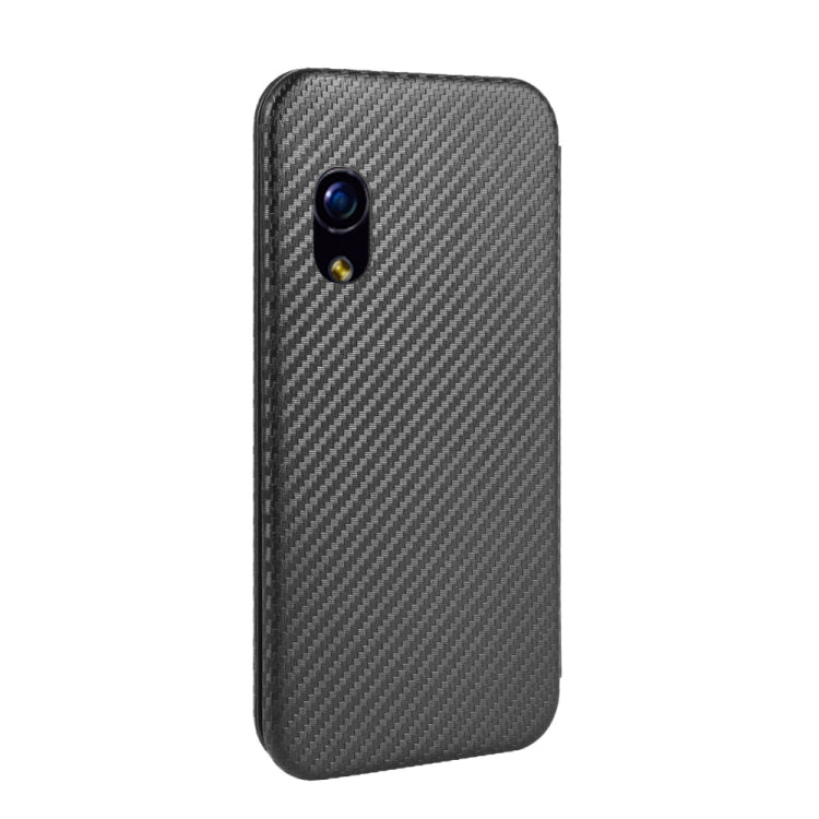 For Rakuten mini Carbon Fiber Texture Horizontal Flip TPU + PC + PU Leather Case with Card Slot
