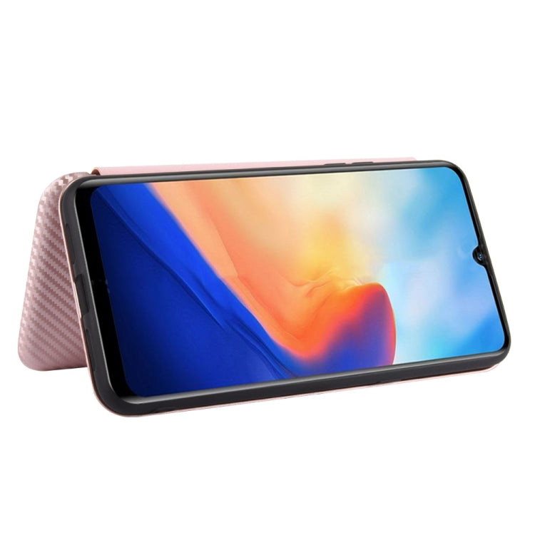 For Blackview A80 Carbon Fiber Texture Horizontal Flip TPU + PC + PU Leather Case with Card Slot