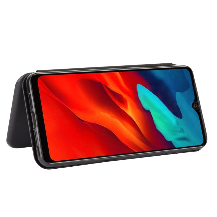 For Blackview A80 Pro Carbon Fiber Texture Horizontal Flip TPU + PC + PU Leather Case with Card Slot