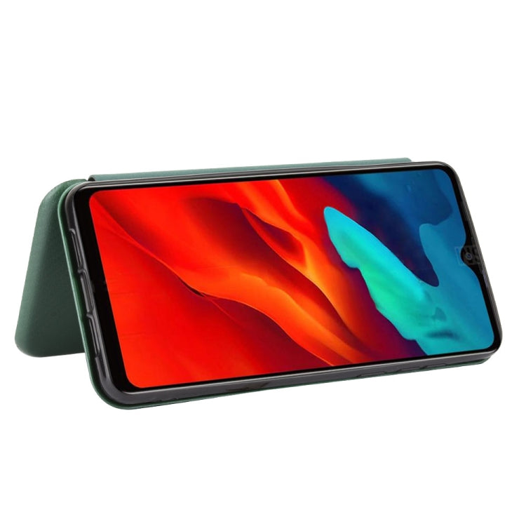 For Blackview A80 Pro Carbon Fiber Texture Horizontal Flip TPU + PC + PU Leather Case with Card Slot