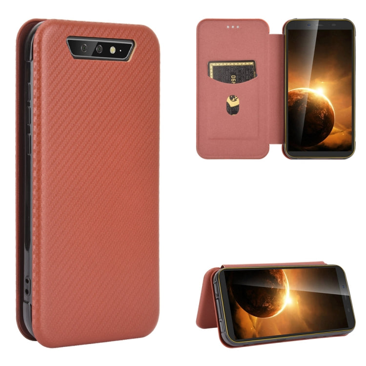 For Blackview BV5500 / BV5500 Pro / BV5500 Plus Carbon Fiber Texture Horizontal Flip TPU + PC + PU Leather Case with Card Slot