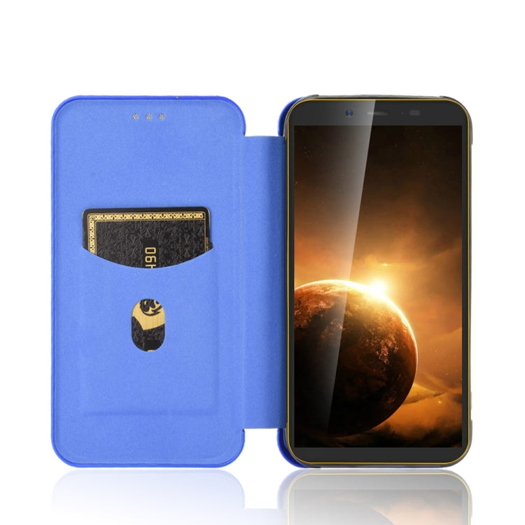 For Blackview BV5500 / BV5500 Pro / BV5500 Plus Carbon Fiber Texture Horizontal Flip TPU + PC + PU Leather Case with Card Slot