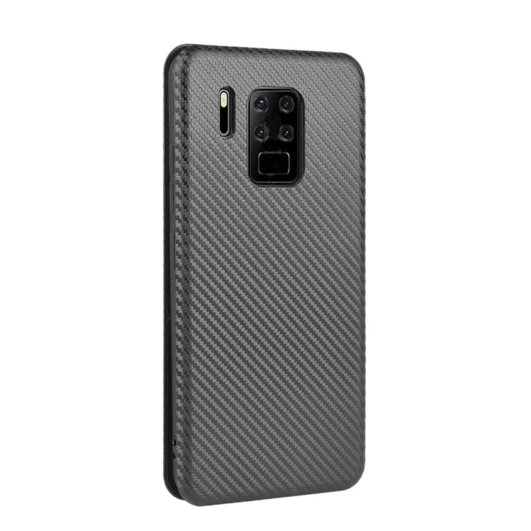 For Oukitel C18 Pro Carbon Fiber Texture Horizontal Flip TPU + PC + PU Leather Case with Card Slot