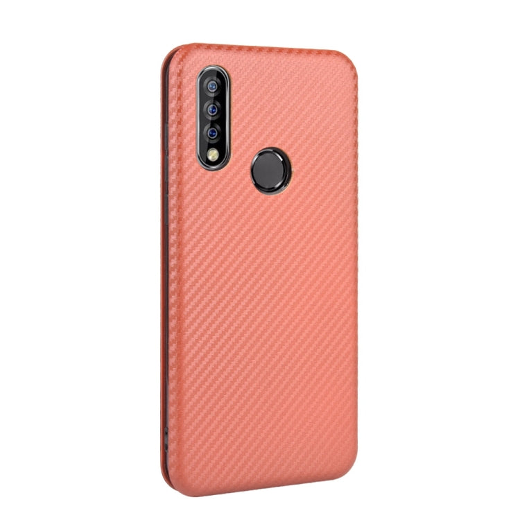 For Oukitel C17 / C17 Pro Carbon Fiber Texture Horizontal Flip TPU + PC + PU Leather Case with Card Slot