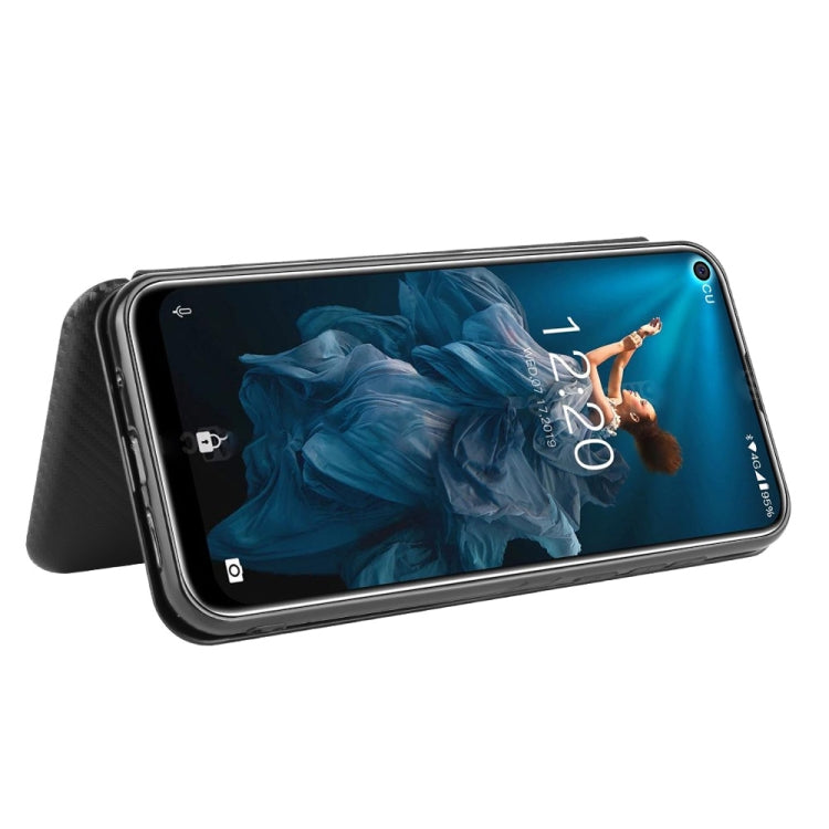 For Oukitel C17 / C17 Pro Carbon Fiber Texture Horizontal Flip TPU + PC + PU Leather Case with Card Slot