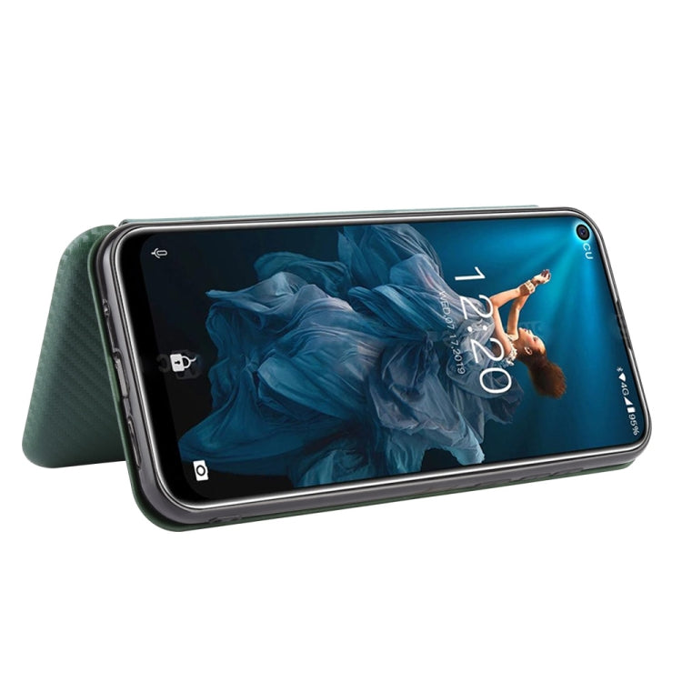 For Oukitel C17 / C17 Pro Carbon Fiber Texture Horizontal Flip TPU + PC + PU Leather Case with Card Slot