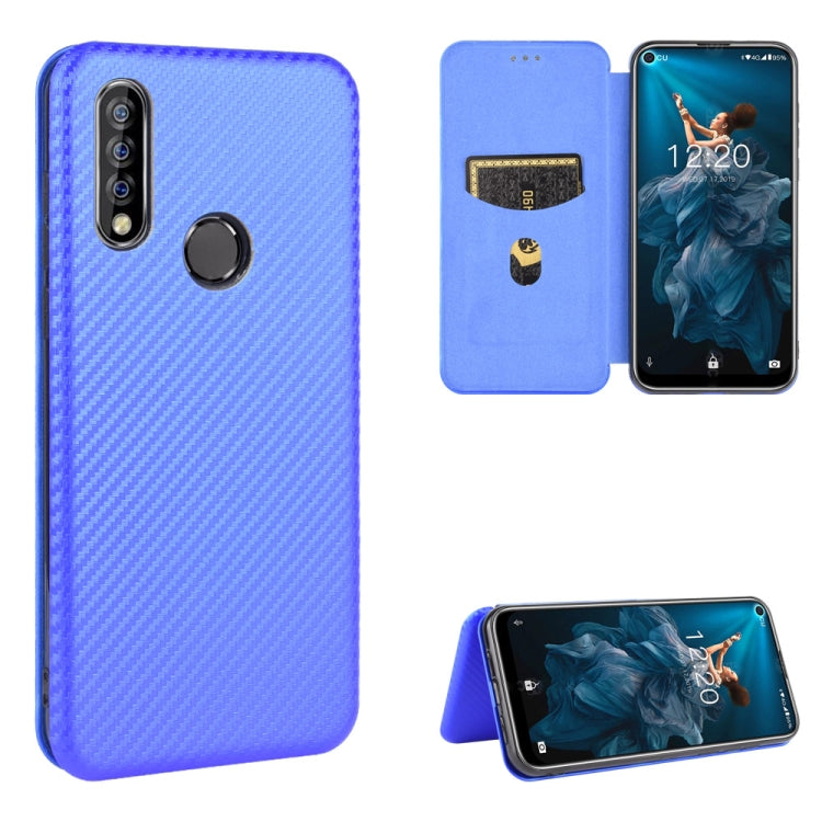 For Oukitel C17 / C17 Pro Carbon Fiber Texture Horizontal Flip TPU + PC + PU Leather Case with Card Slot