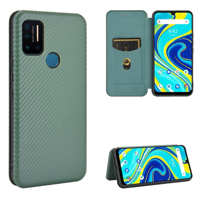 For UMIDIGI A7 Pro Carbon Fiber Texture Horizontal Flip TPU + PC + PU Leather Case with Card Slot