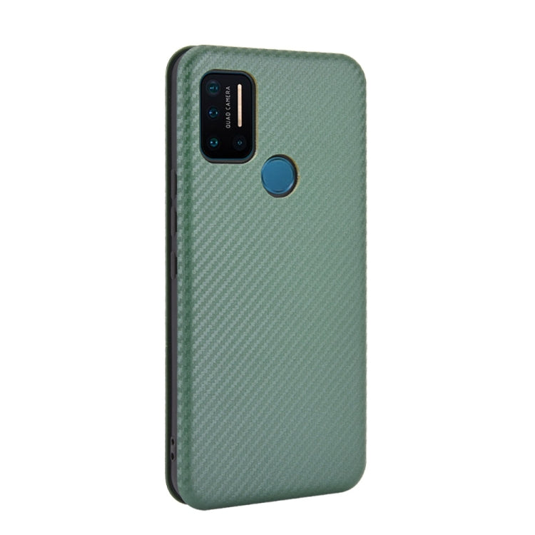 For UMIDIGI A7 Pro Carbon Fiber Texture Horizontal Flip TPU + PC + PU Leather Case with Card Slot