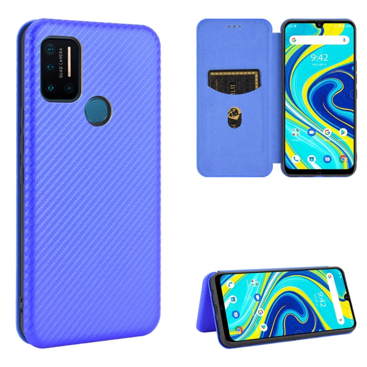 For UMIDIGI A7 Pro Carbon Fiber Texture Horizontal Flip TPU + PC + PU Leather Case with Card Slot