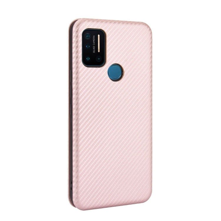 For UMIDIGI A7 Pro Carbon Fiber Texture Horizontal Flip TPU + PC + PU Leather Case with Card Slot