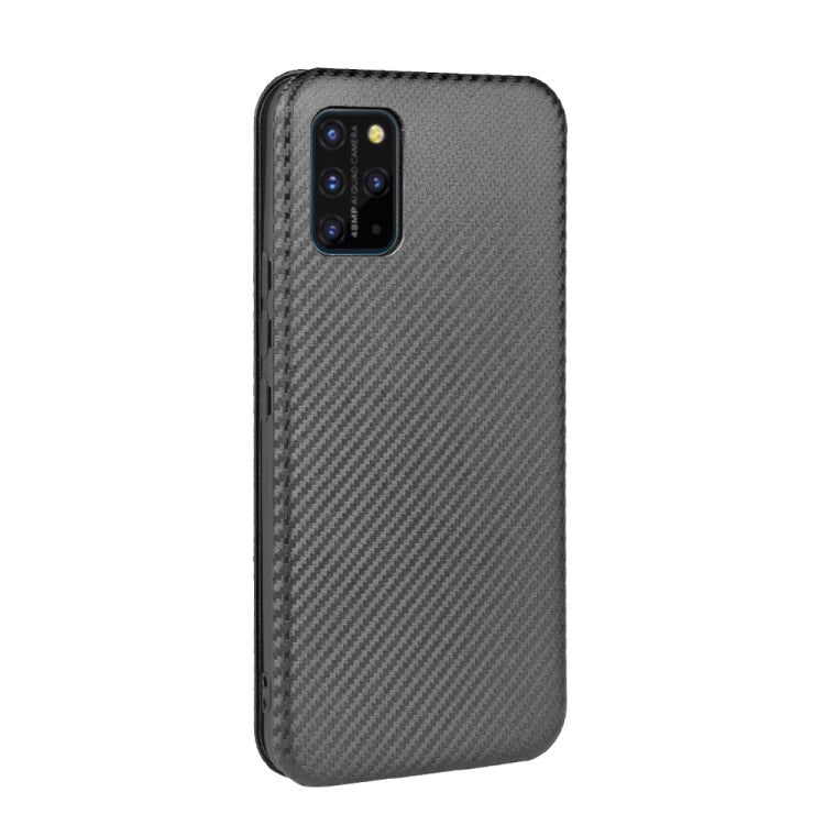 For UMIDIGI S5 Pro Carbon Fiber Texture Horizontal Flip TPU + PC + PU Leather Case with Card Slot