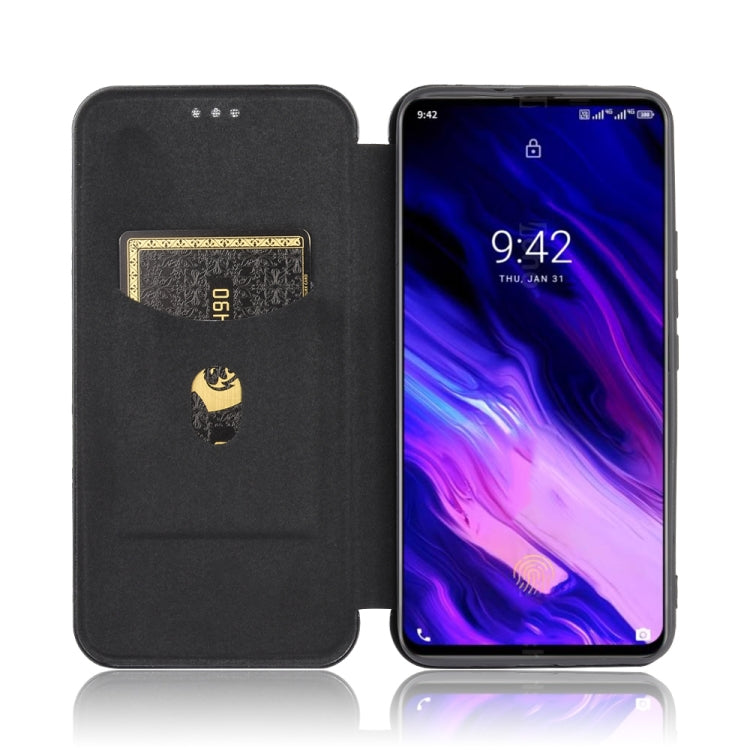 For UMIDIGI S5 Pro Carbon Fiber Texture Horizontal Flip TPU + PC + PU Leather Case with Card Slot