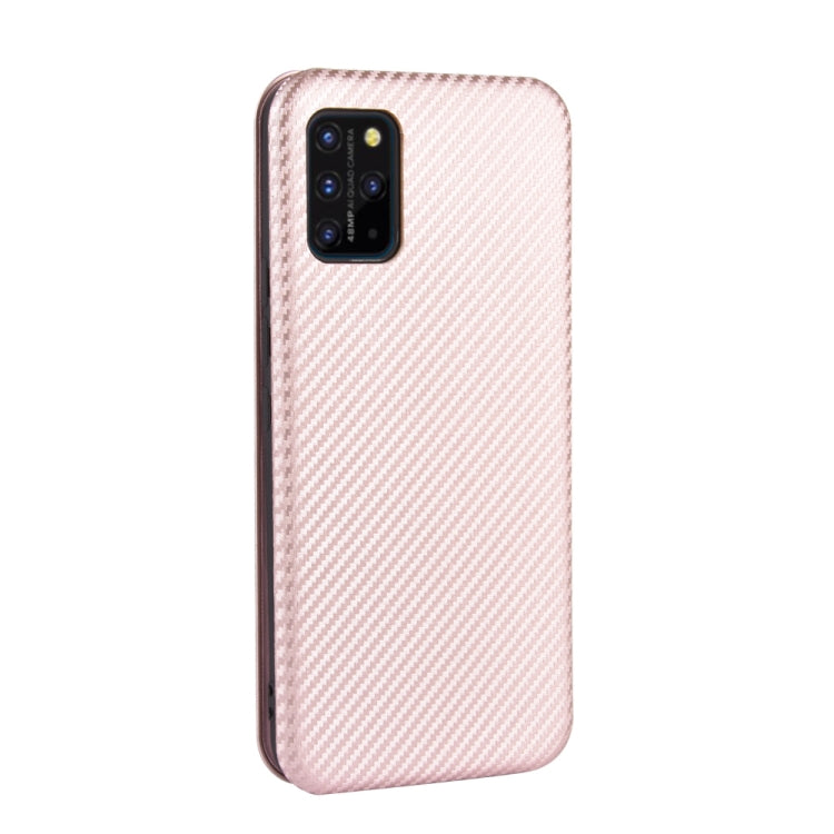 For UMIDIGI S5 Pro Carbon Fiber Texture Horizontal Flip TPU + PC + PU Leather Case with Card Slot