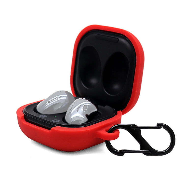 For Samsung Galaxy Buds Live Anti-fall Silicone Earphone Protective Case with Hook