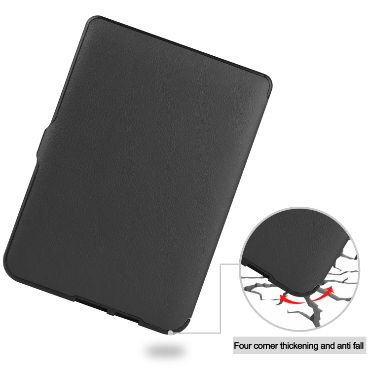For KOBO Nia 6 inch Solid Color Horizontal Flip TPU + PU Leather Case, with Holder / Wake-up Function