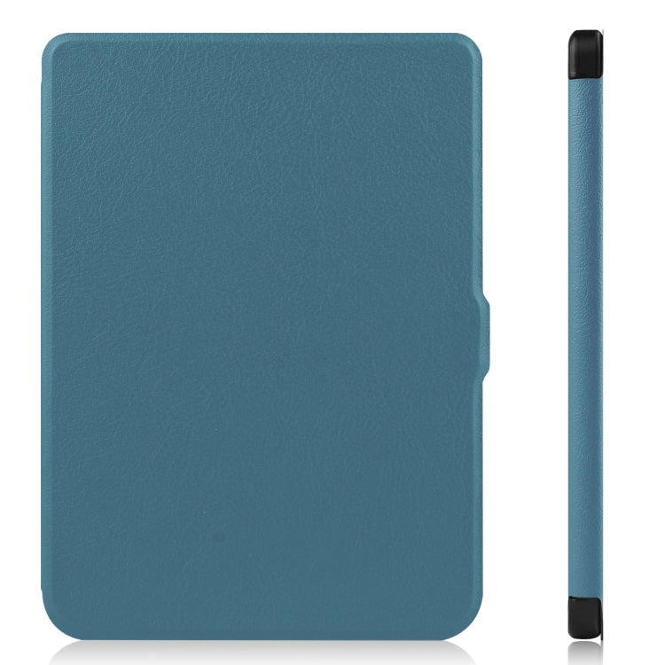 For KOBO Nia 6 inch Solid Color Horizontal Flip TPU + PU Leather Case, with Holder / Wake-up Function
