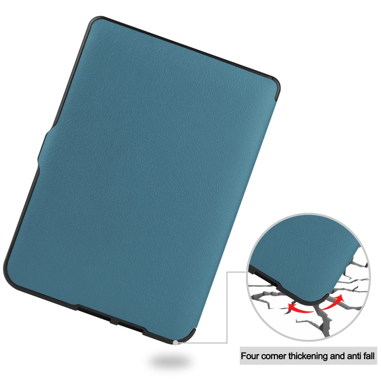 For KOBO Nia 6 inch Solid Color Horizontal Flip TPU + PU Leather Case, with Holder / Wake-up Function