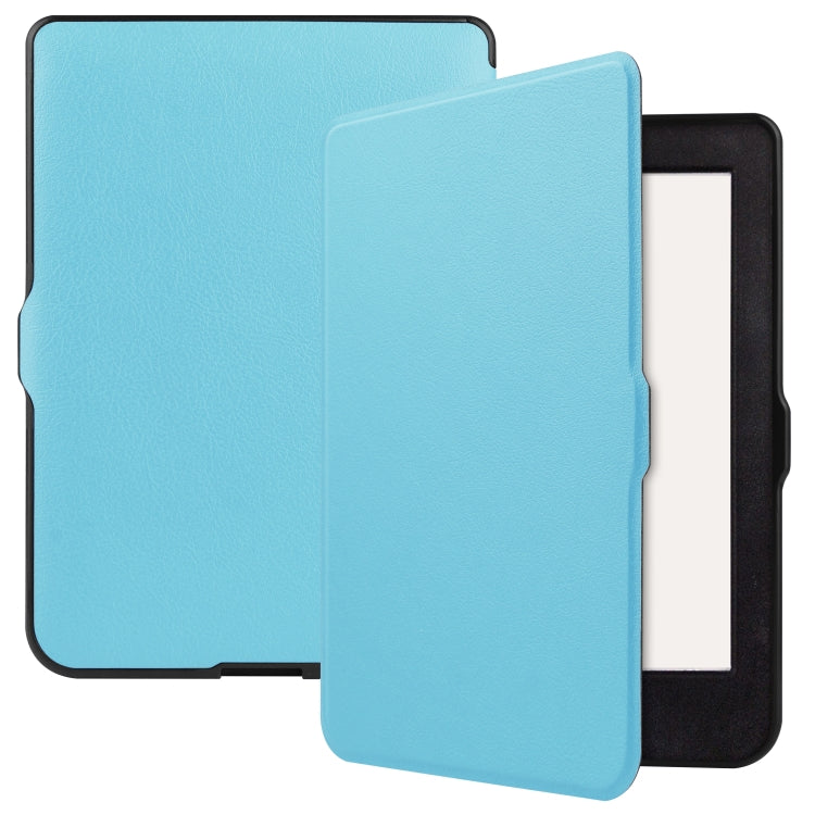 For KOBO Nia 6 inch Solid Color Horizontal Flip TPU + PU Leather Case, with Holder / Wake-up Function