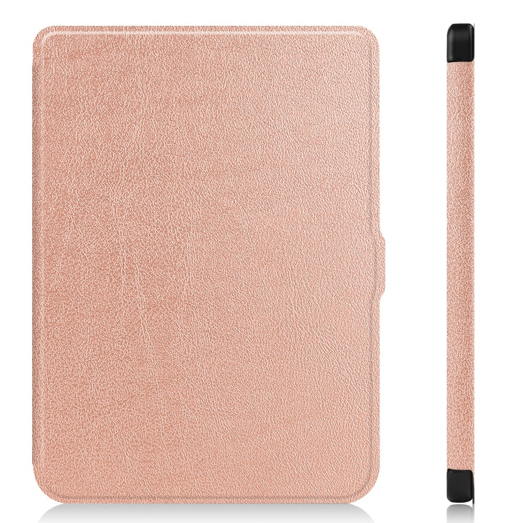 For KOBO Nia 6 inch Solid Color Horizontal Flip TPU + PU Leather Case, with Holder / Wake-up Function