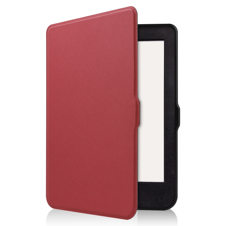 For KOBO Nia 6 inch Solid Color Horizontal Flip TPU + PU Leather Case, with Holder / Wake-up Function