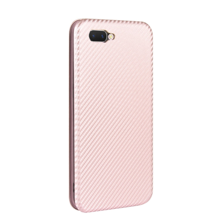 For OPPO A5(AX5) / A3s / A12e Carbon Fiber Texture Horizontal Flip TPU + PC + PU Leather Case with Card Slot