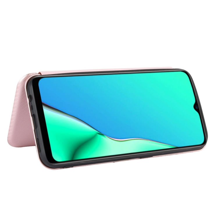 For OPPO A9 (2020) / A11 / A11X / A5 (2020) Carbon Fiber Texture Horizontal Flip TPU + PC + PU Leather Case with Card Slot